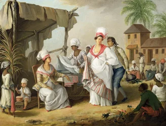 Linnenmarkt, Roseau, Dominica, c.1780
